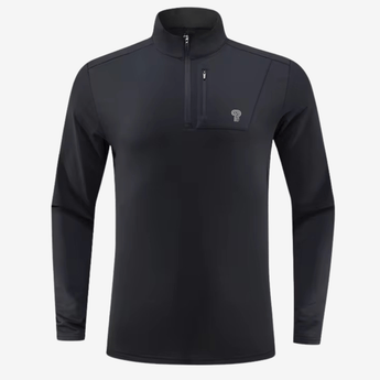 1/4 Zip Pull - “Wind Polar” Noir / XS