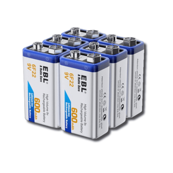 Pile 9 Volts pour Bloqueur de Signal - Pack de 6