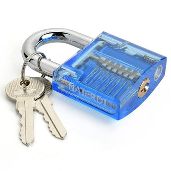 Serrure transparente - Apprenez à crocheter facilement Cadenas Bleu